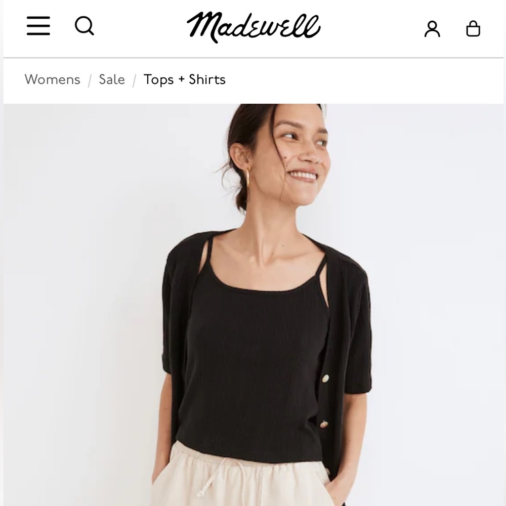 SOLD — Madewell Terracotta Ribbed Tank